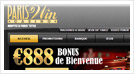 Page d'accueil du casino Paris Win